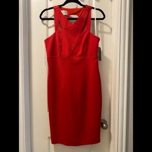 Red Donna Morgan fitted dress